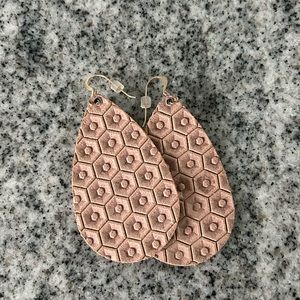 Nickel and Suede earrings EUC